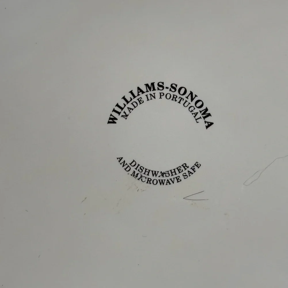 Williams Sonoma Hand Painted Herb Garden Ceramic Pasta/ Salad Serving Bowl